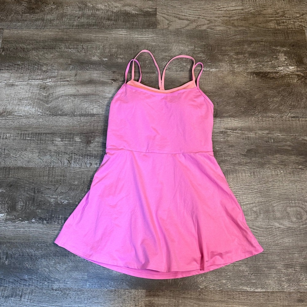 Beach Riot Sport Pink Exercise Dress Built-in Bra Size Large NWT